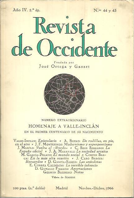 Cover of Homenaje a Valle-Inclán. Vuelta al «Ruedo». Julián Marías